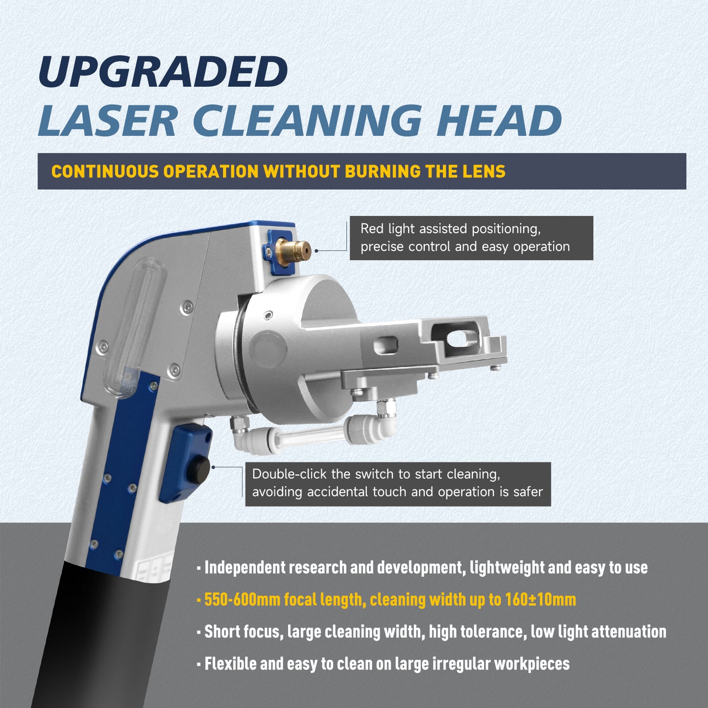 SFX Laser Cleaning Machine for Rust Removal 2000W Handheld Fiber Laser CLeaner Anti-Freeze Technology & Remote Control  for Rust Oil Paint Remover