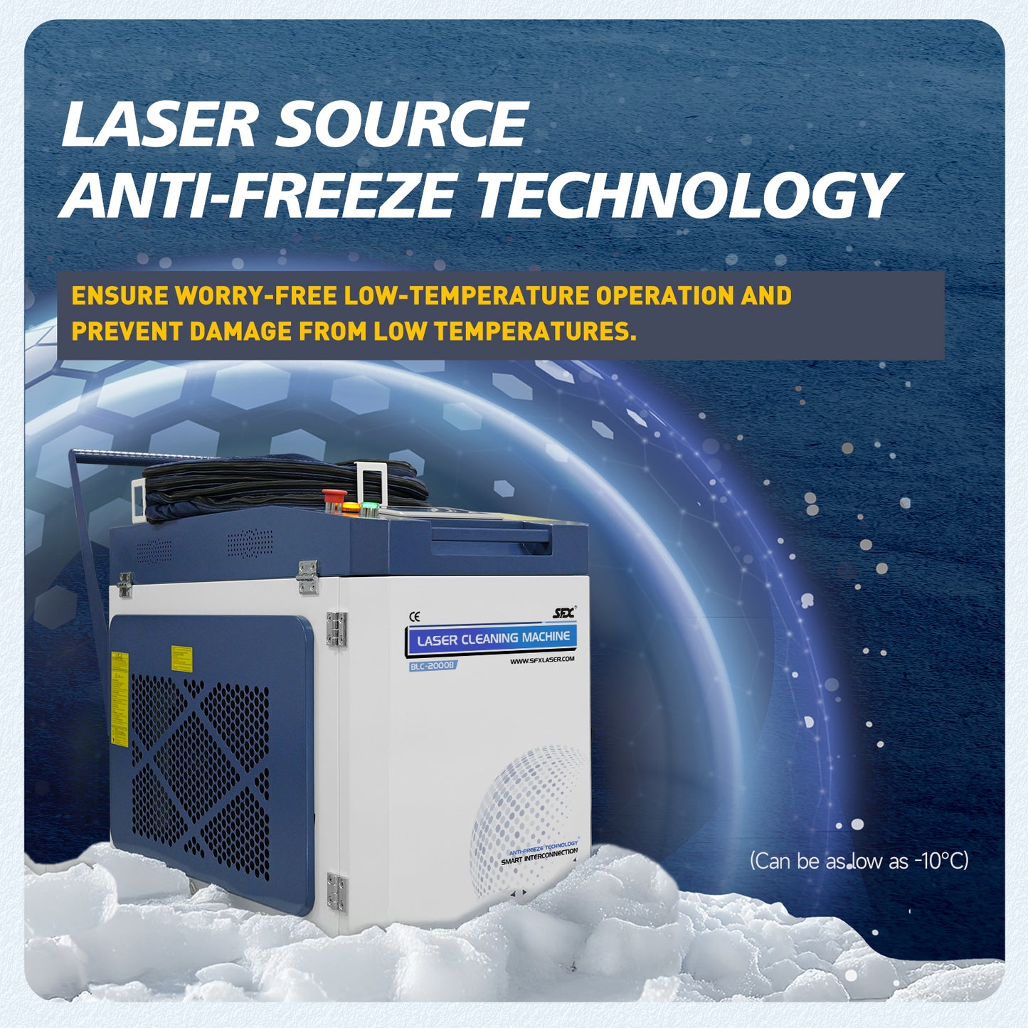 SFX Laser Cleaning Machine for Rust Removal 2000W Handheld Fiber Laser CLeaner Anti-Freeze Technology & Remote Control  for Rust Oil Paint Remover