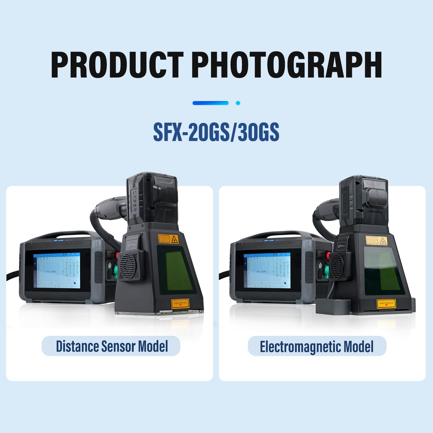 SFX Pro 20W 50W Fiber Laser Engraver Portable Handheld Laser Marking Machine Linux System 8 Core, 7-Inch Touch Screen, Dual Power, Infrared Positioning for Metal/Non-Metal Marking