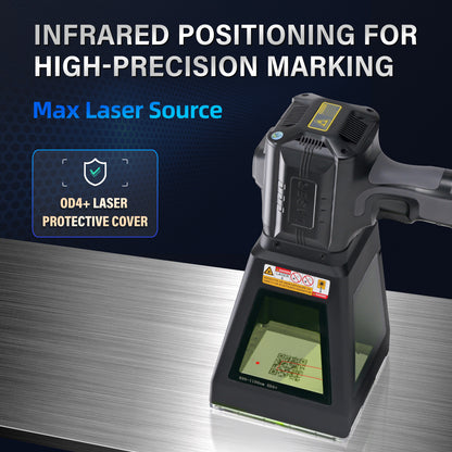 SFX Pro 20W 50W Fiber Laser Engraver Portable Handheld Laser Marking Machine Linux System 8 Core, 7-Inch Touch Screen, Dual Power, Infrared Positioning for Metal/Non-Metal Marking