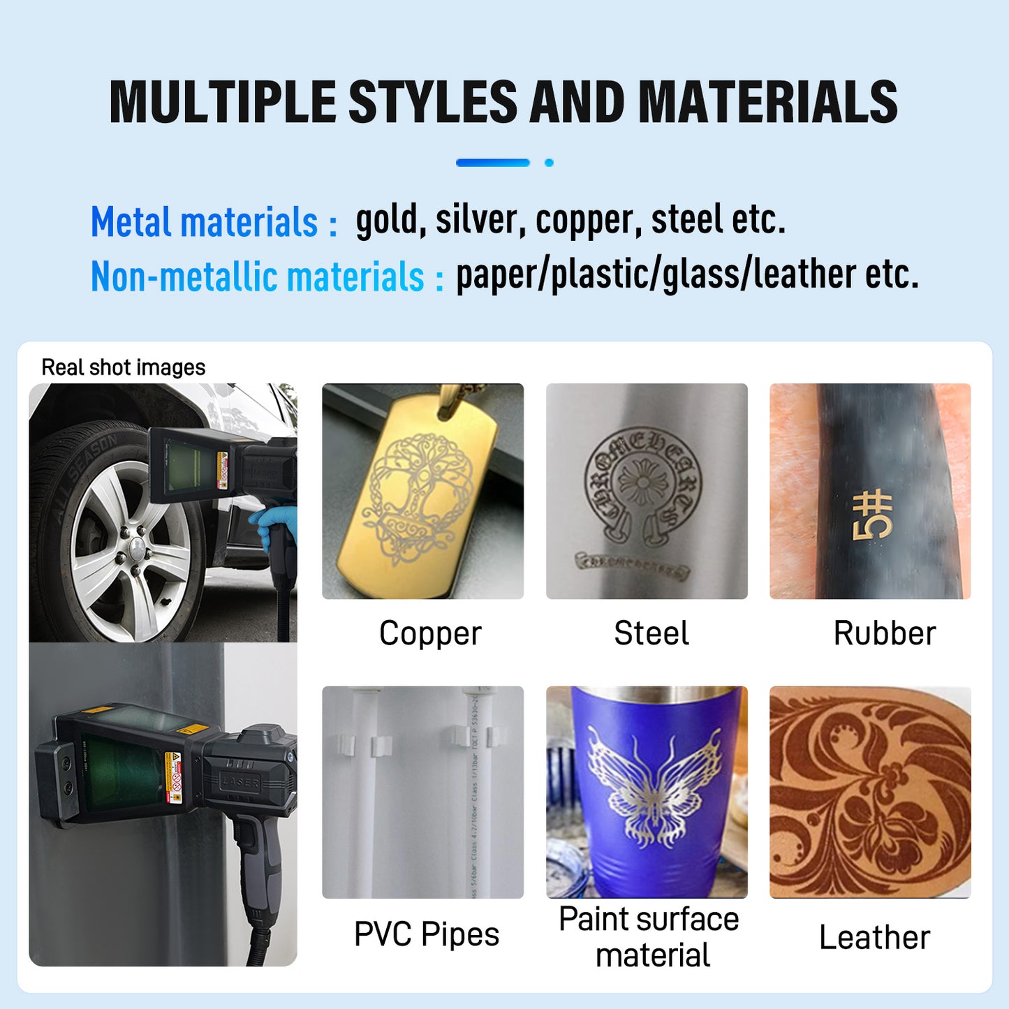 SFX Pro 20W 50W Fiber Laser Engraver Portable Handheld Laser Marking Machine Linux System 8 Core, 7-Inch Touch Screen, Dual Power, Infrared Positioning for Metal/Non-Metal Marking