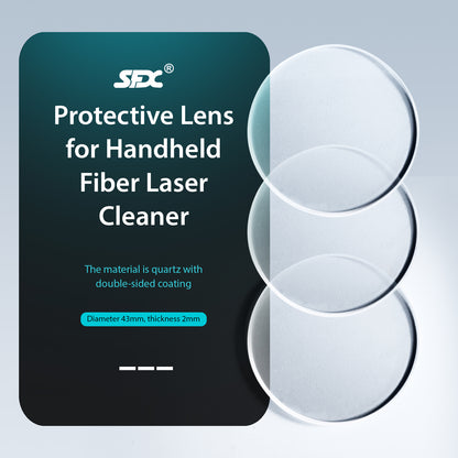Protective Lens for  for 3000W Laser Industrial Cleaning Machine Laser Rust Removal Diameter 43mm Thickness 2mm
