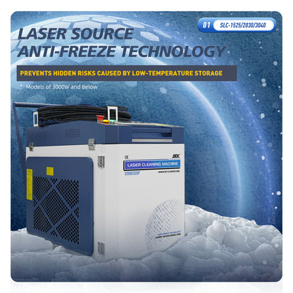 SFX Laser Rust Removal 1500W/2000W/3000/6000W Laser Cleaning Machine 500mm Cleaning Rust & Paint Removal with Smart Control & Anti-Freeze Systemfor Rust Oil Paint Remover