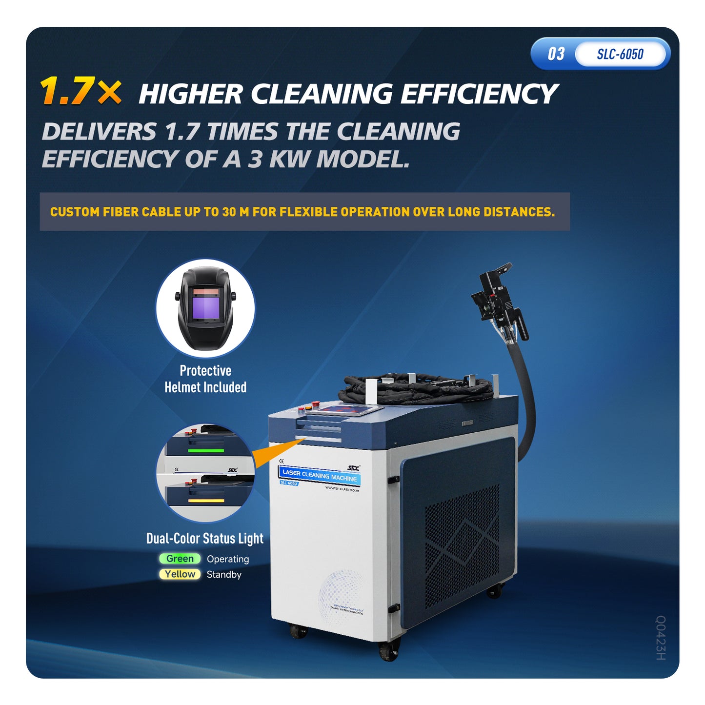 SFX Laser Rust Removal 1500W/2000W/3000/6000W Laser Cleaning Machine 500mm Cleaning Rust & Paint Removal with Smart Control & Anti-Freeze Systemfor Rust Oil Paint Remover